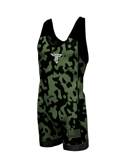 Patriot Series V2 Wrestling Singlet - Marsh Green