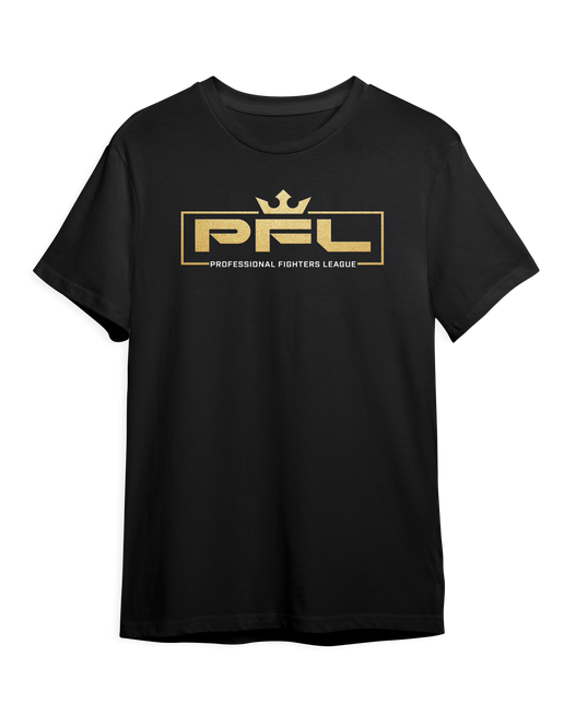 PFL Gold Logo T-Shirt - Black