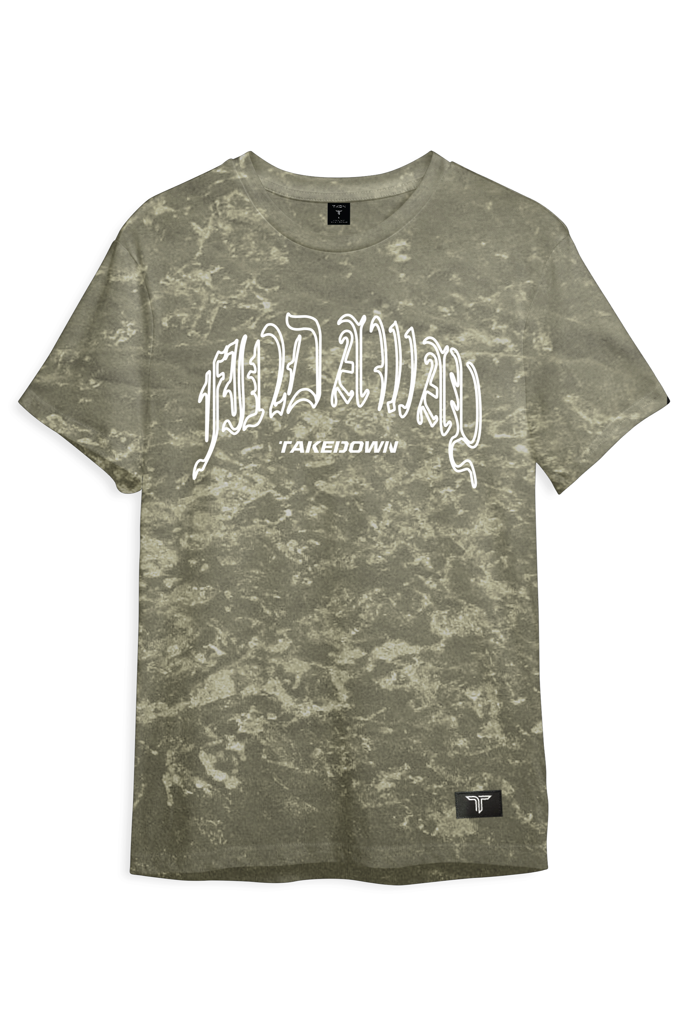 Find A Way Acid Wash T-Shirt - Military Green