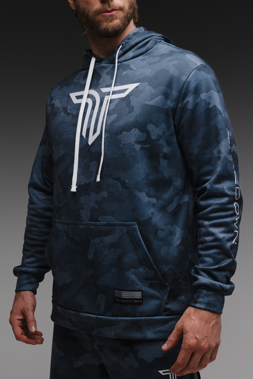 Urban Camo Performance Hoodie - Navy