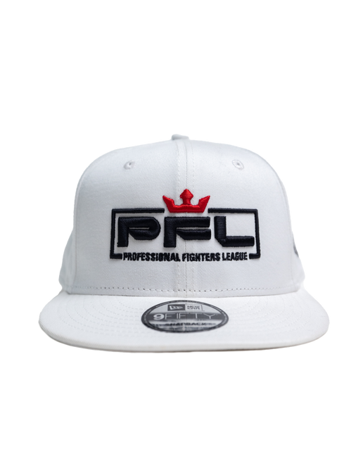 PFL White New Era Snapback - Black Logo