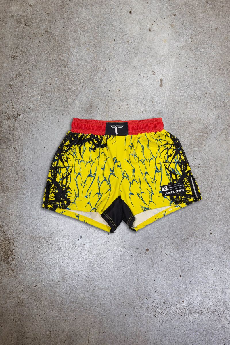Youth Symbiotek Fight Shorts - Yellow