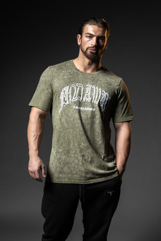 Find A Way Acid Wash T-Shirt - Military Green