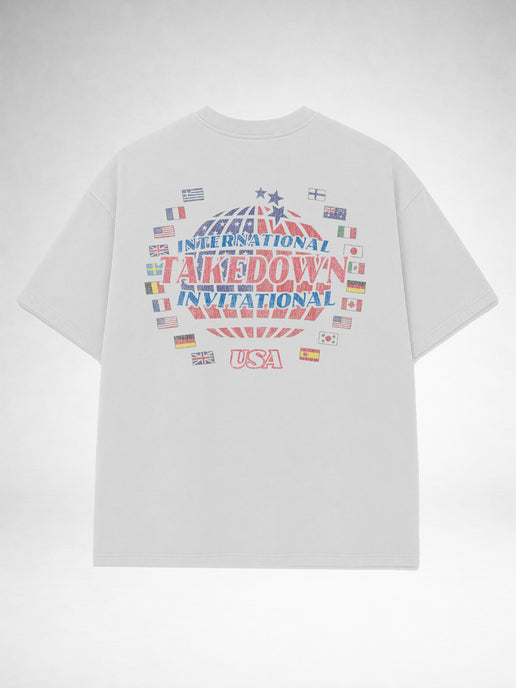 Takedown Oversized Tee - International Globe - White