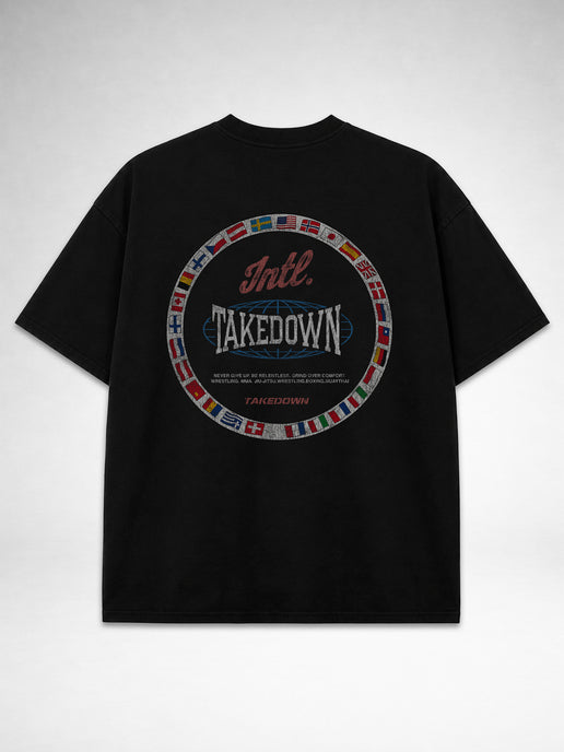Takedown Oversized Tee - International Ring - Black