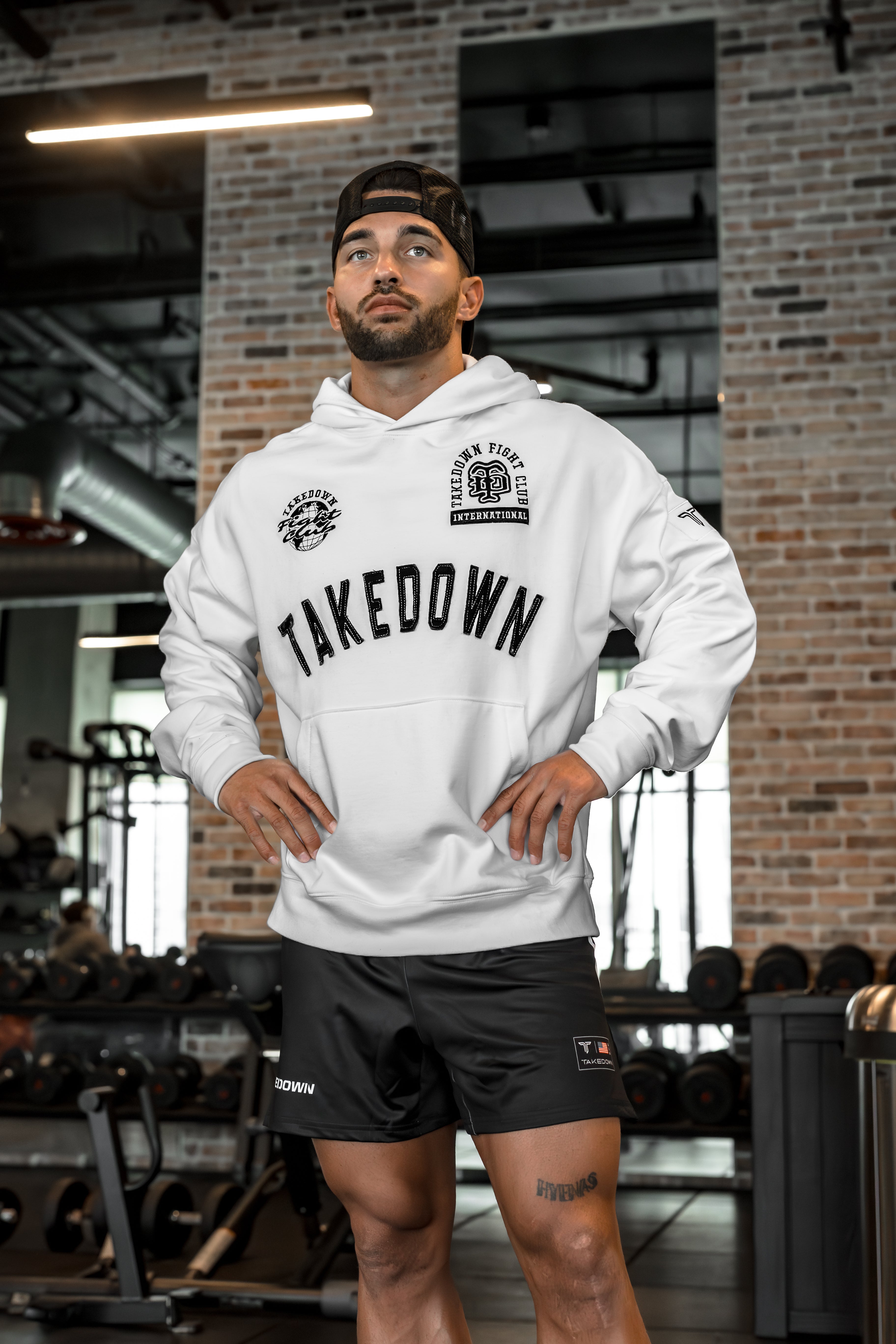 Takedown Arch Heavyweight Hoodie - White – Takedown Sportswear