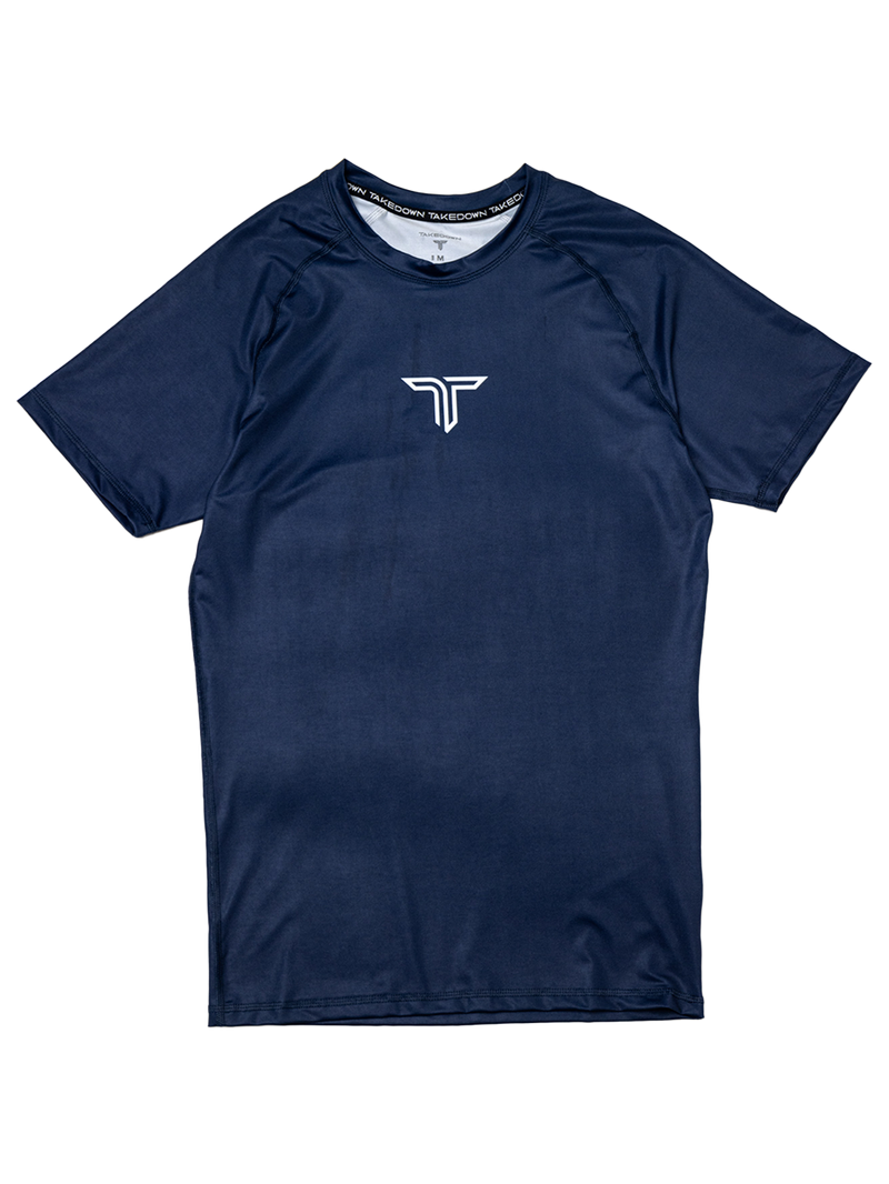 Youth Essential Short-Sleeve Rashguard - Navy