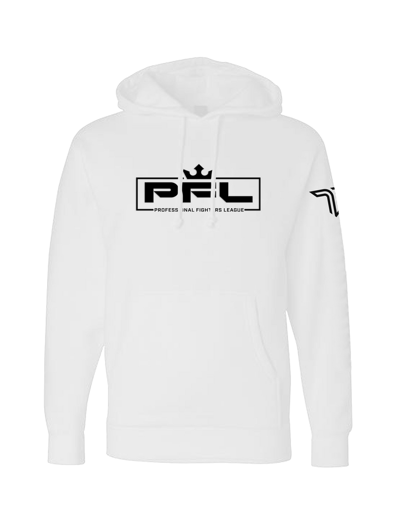 PFL Black Logo Hoodie - White