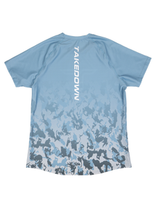Particle Camo Raglan T-Shirt - Ice Blue