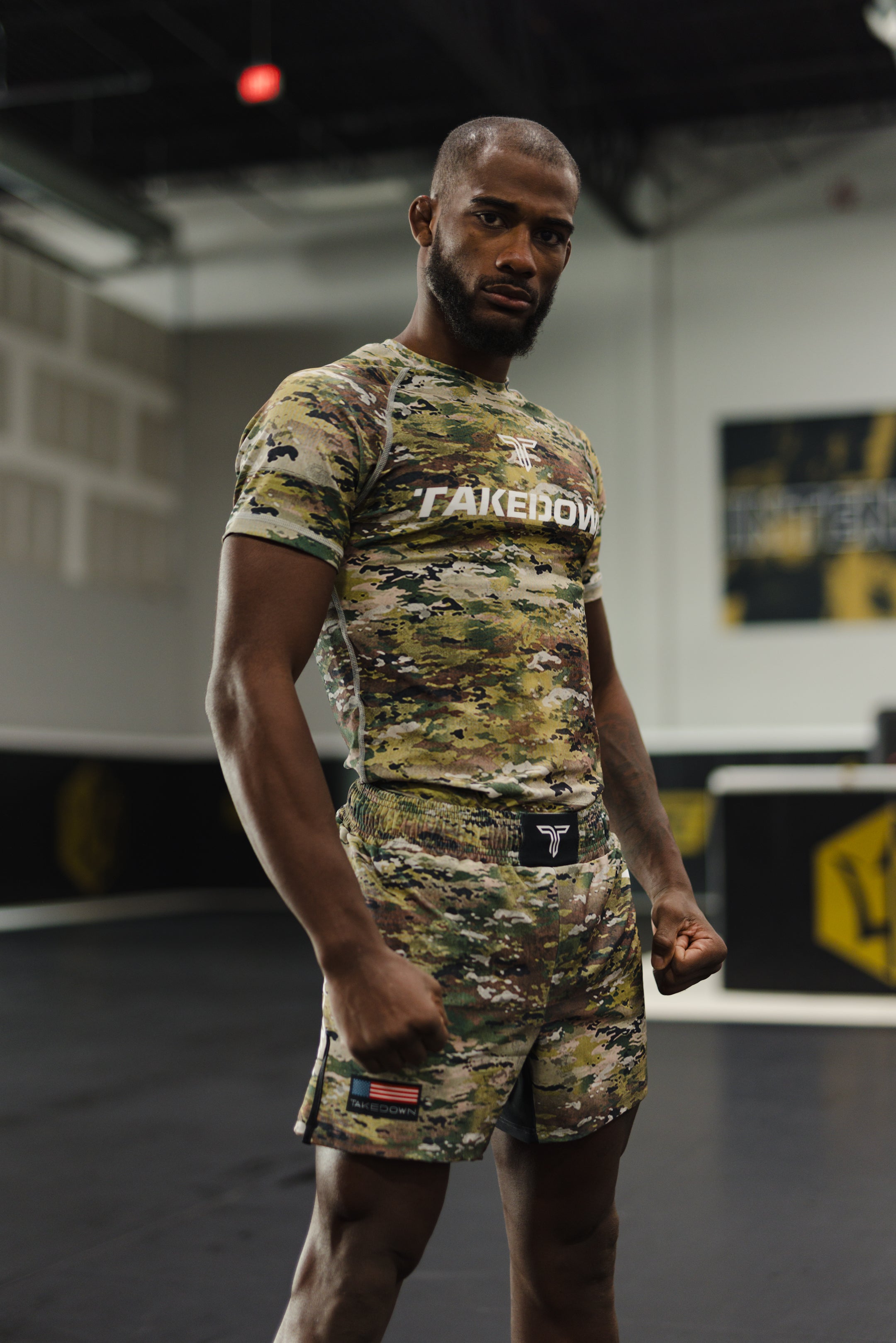 Ranger Camo Fight Kit Fight Short Rashguard Bundle Takedown Sportswear