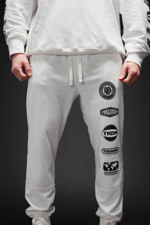 Logo Stack Jogger - White