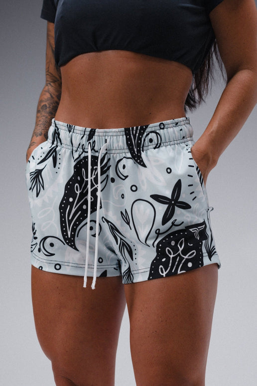 Bandana Women's Gym Short (3” Inseam) - Ice