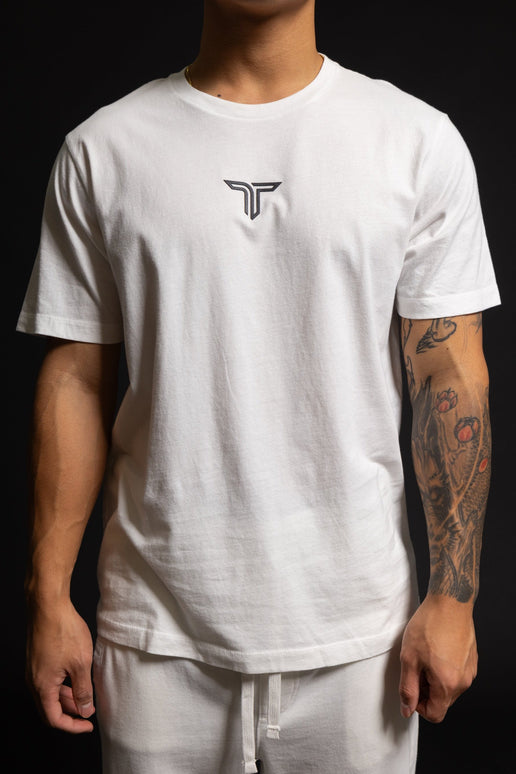 Essential T-Shirt - Black Icon - White