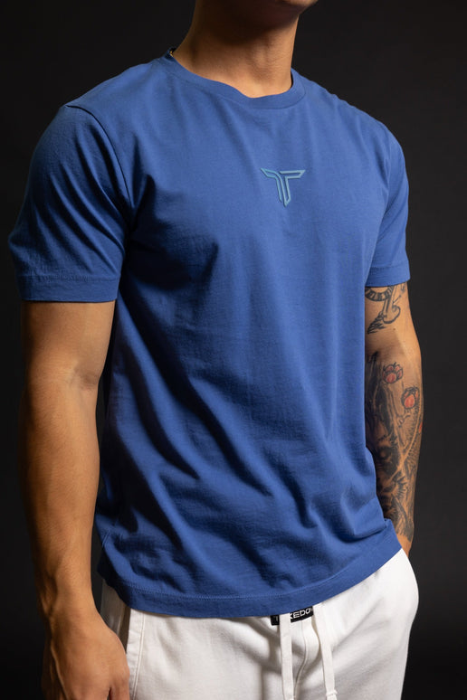 Essential T-Shirt - Blue Icon - Blue