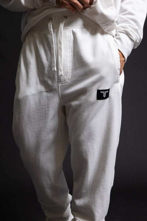 Takedown Leg Patch Jogger - White