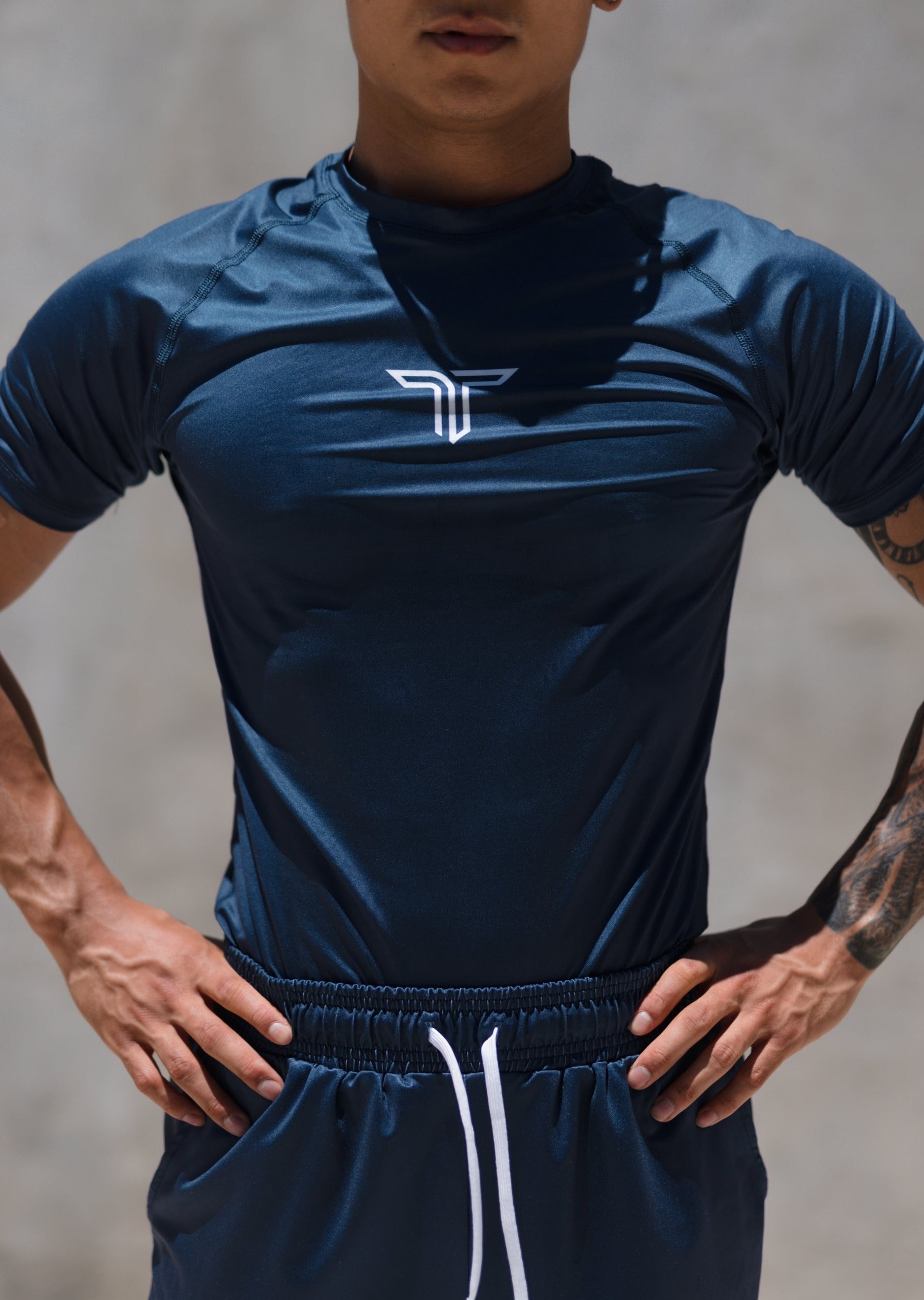 Navy Rashguard Essential Short-Sleeve Rashguard - Navy – Takedown Sportswear