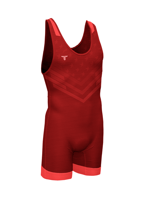 Youth International Wrestling Singlet - Red