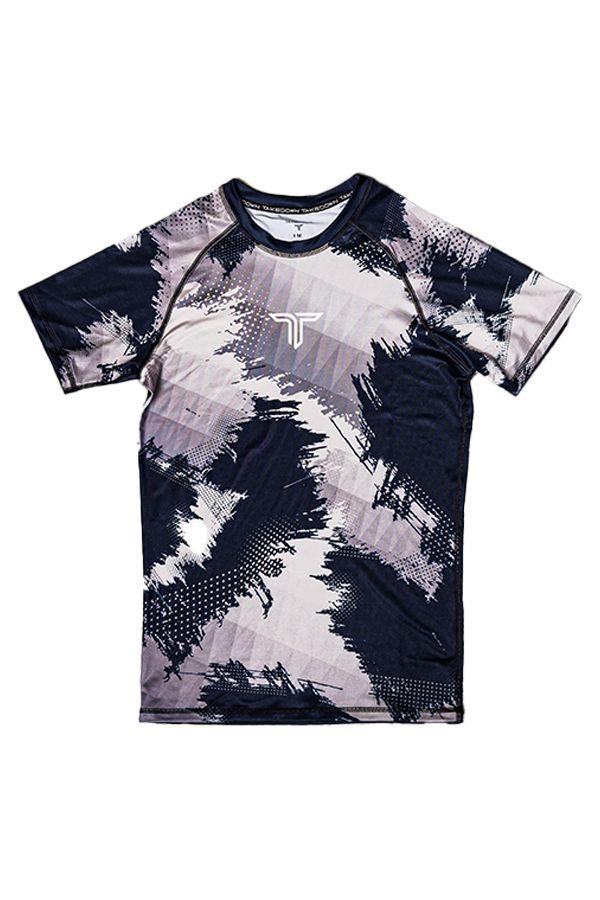 Youth Kaos Camo Short-Sleeve Rashguard - Cinder