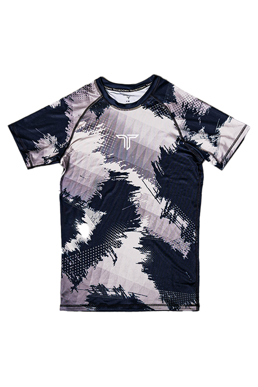 Youth Kaos Camo Short-Sleeve Rashguard - Cinder