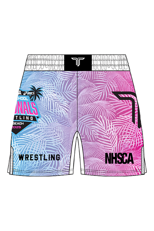 2025 NHSCA Nationals Fight Short - Pink/Blue (5” Inseam)