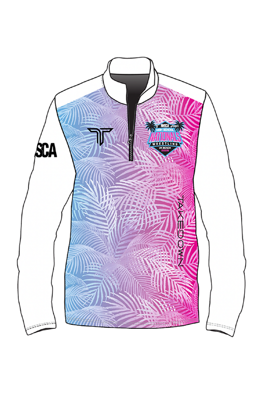 2025 NHSCA Nationals Quarter Zip - Pink/Blue