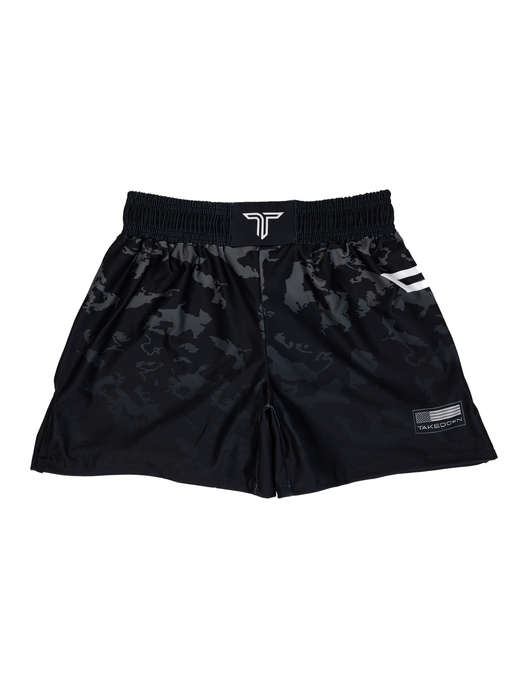 Particle Camo Fight Shorts - Onyx (5&7 Inseam) – Takedown Sportswear