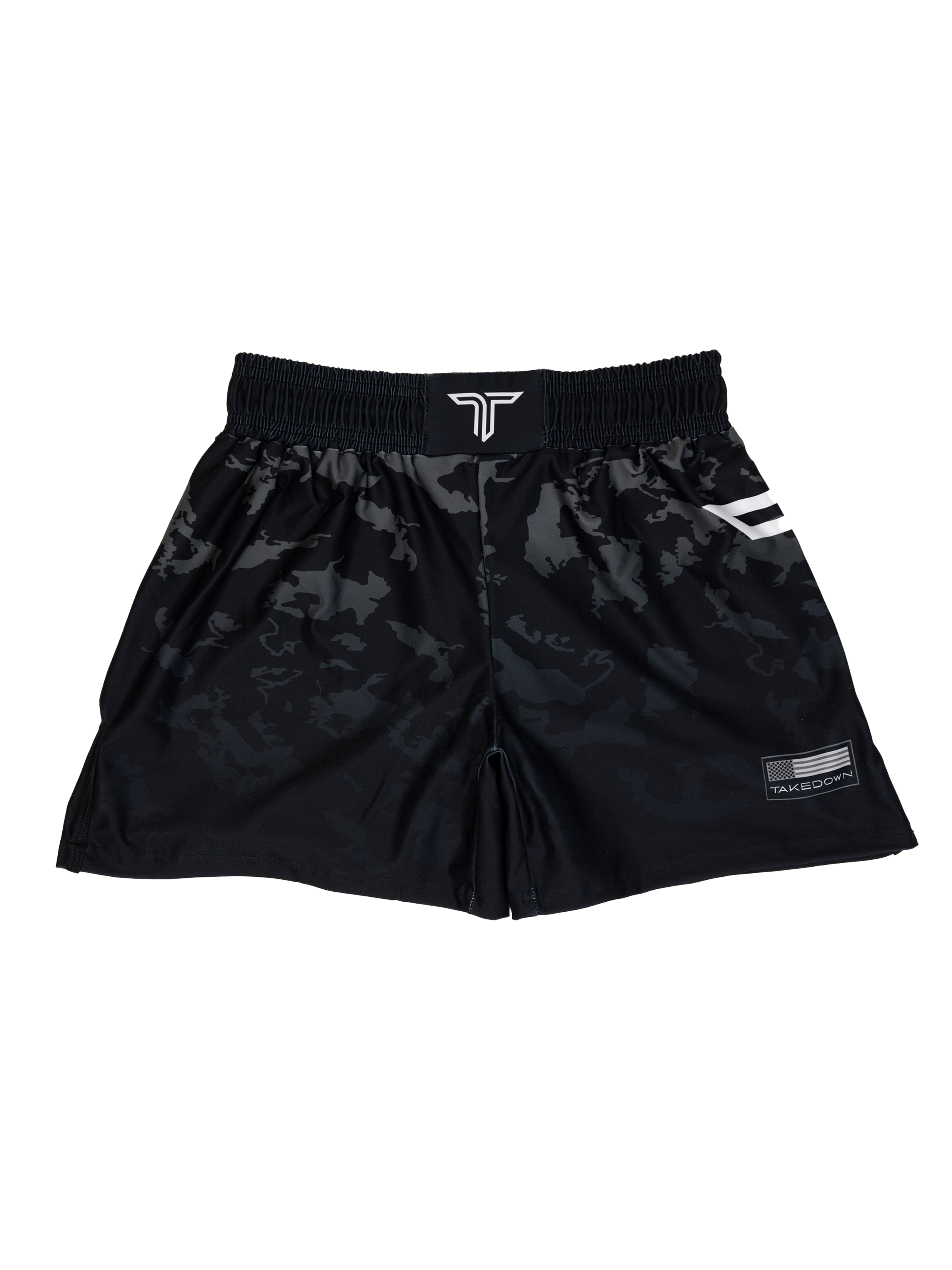 Particle Camo Women's Fight Shorts - Onyx (3
