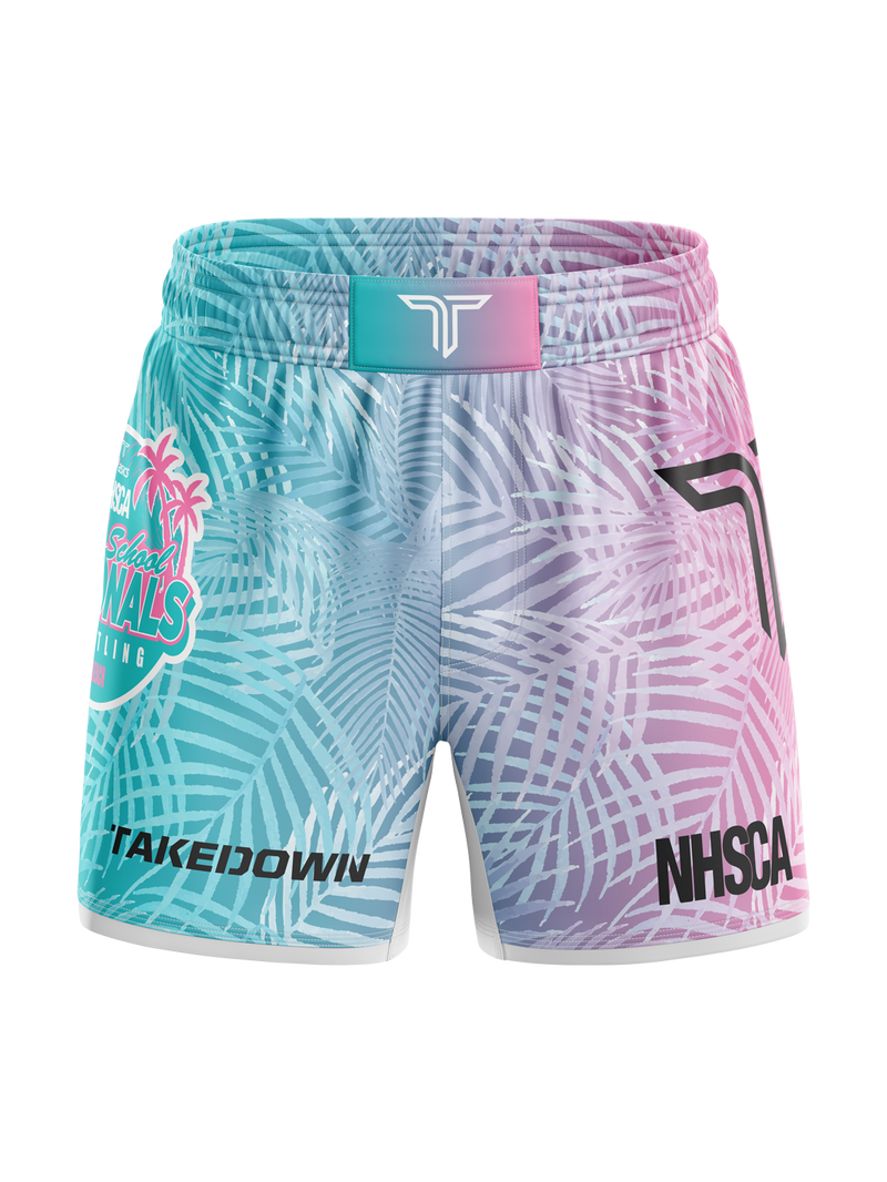 2026 NHSCA Nationals Fight Short - Pink/Blue (5” Inseam) *PREORDER*