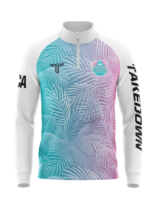 Youth 2026 NHSCA Nationals Quarter Zip - Pink/Blue *PREORDER*