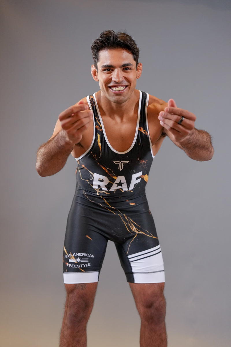 RAF08 Wrestling Men's Singlet - Black
