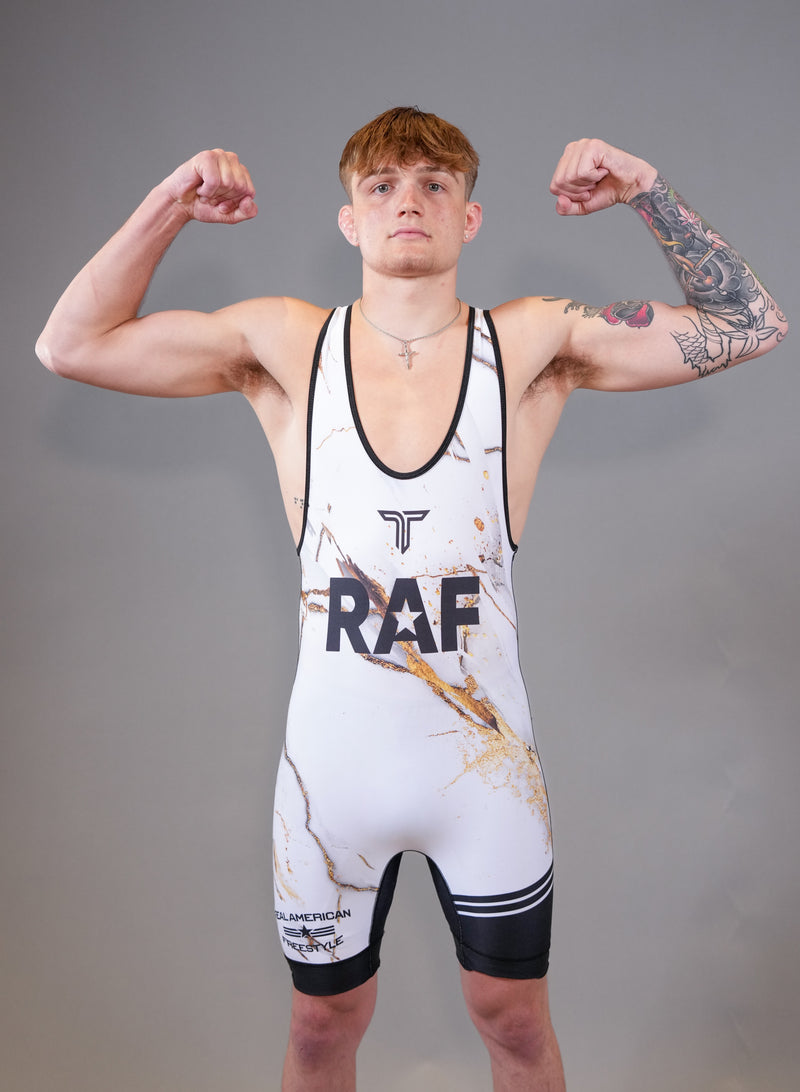 RAF08 Wrestling Men's Singlet - Gold