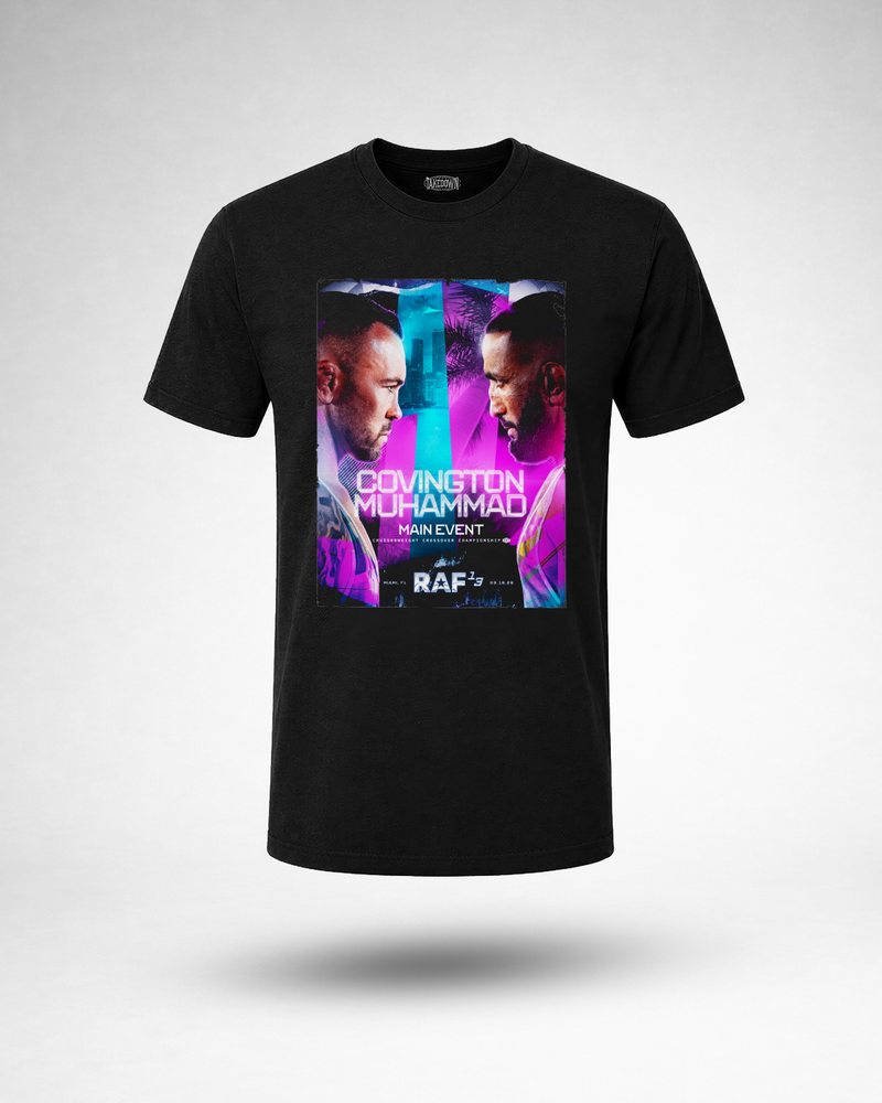 RAF Daily Grind Tee - RAF13 Miami Poster Tee - Black