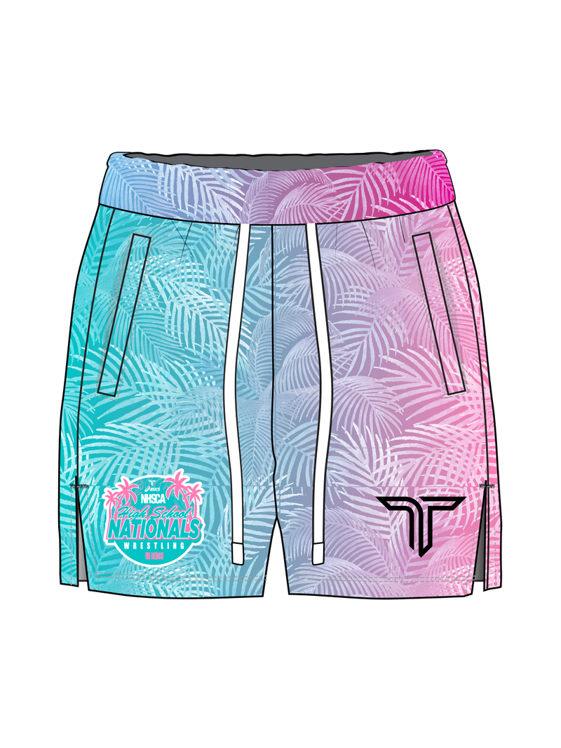 Youth 2026 NHSCA Nationals Mesh Short - Pink/Blue (5” Inseam) *PREORDER*