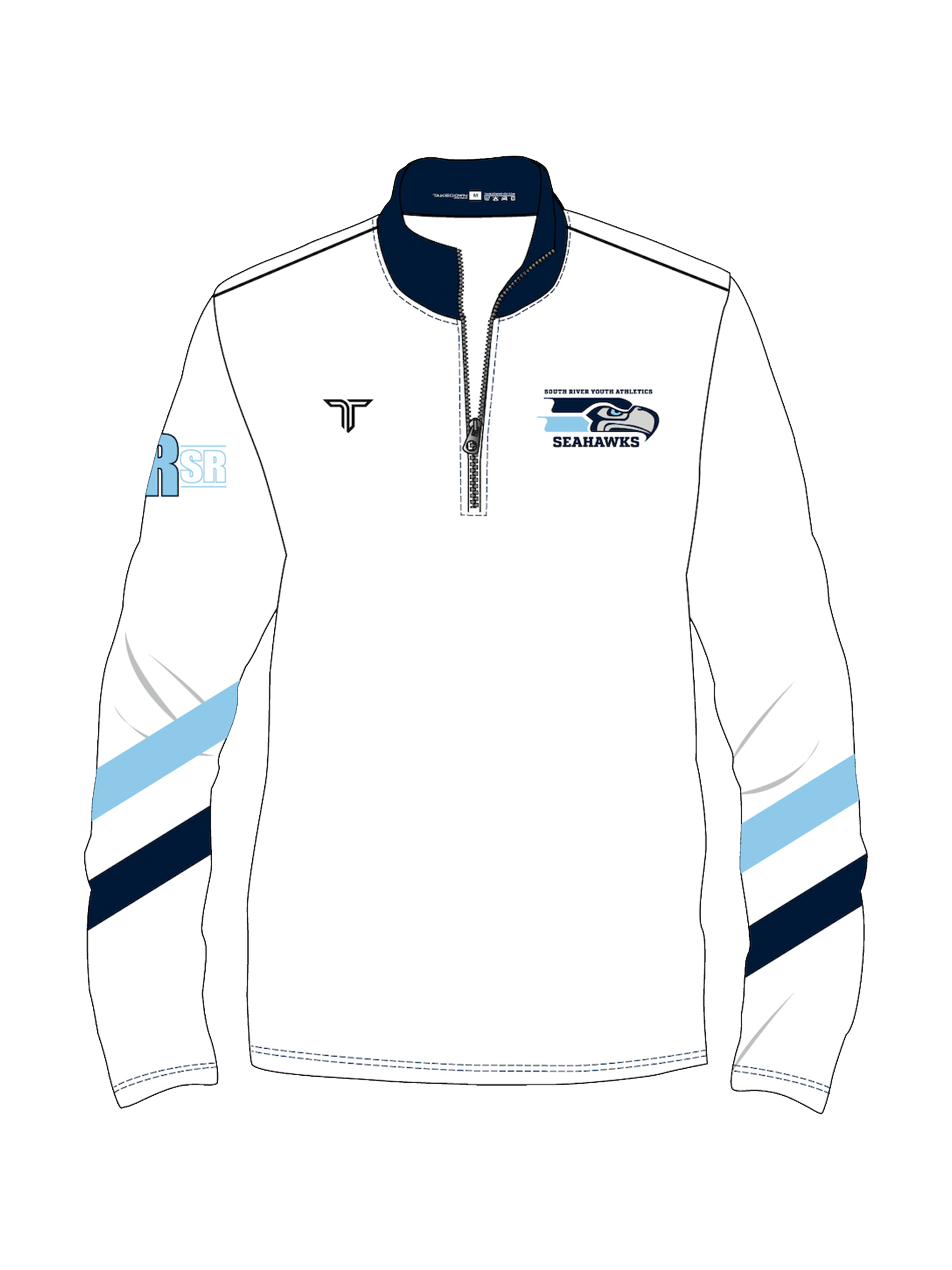 South River Youth Athletics Quarter Zip - White