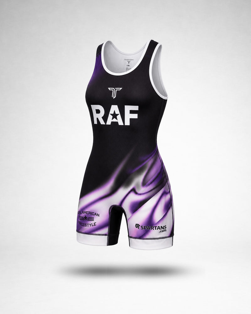 RAF09 Women's Competition Singlet - Black Purple