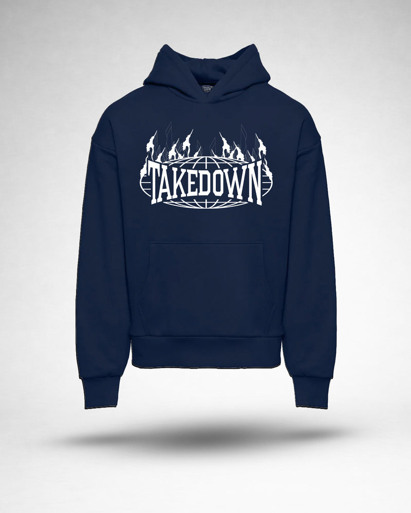 Takedown ”Flames” Graphic Hoodie - Blue