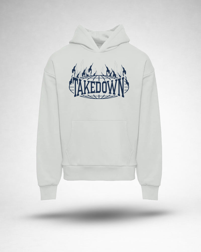 Takedown ”Flames” Graphic Hoodie - Bone