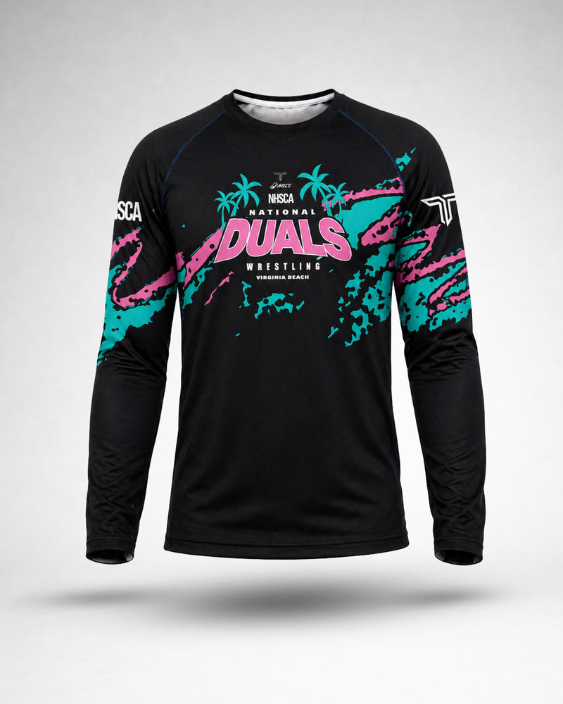 2026 NHSCA Duals Long Sleeve Raglan - Blue/Pink/Black