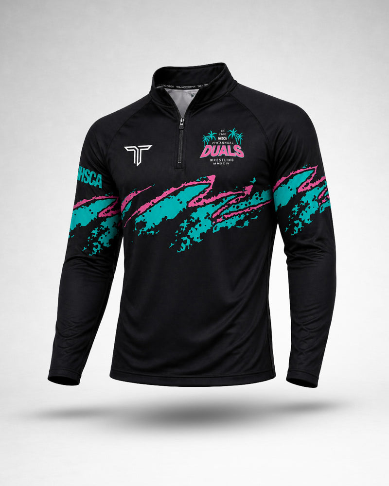 2026 NHSCA Duals Quarter Zip - Blue/Pink/Black