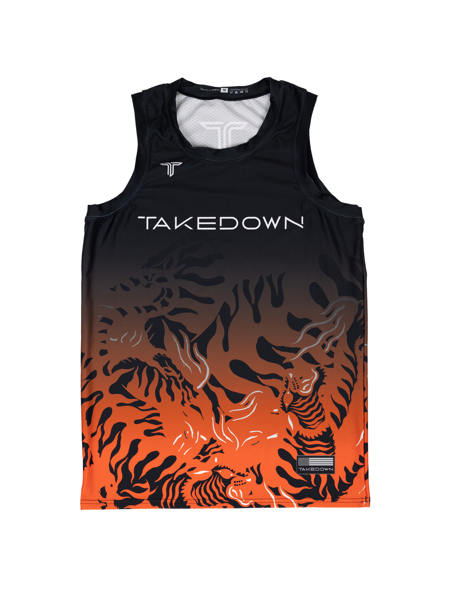 Tiger Fight' Sleeveless Jersey - Caution Orange – Takedown Sportswear