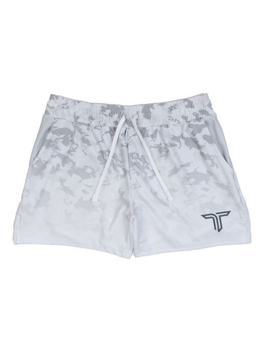 Particle Camo Gym Shorts - Ghost Grey (5”&7” Inseam)