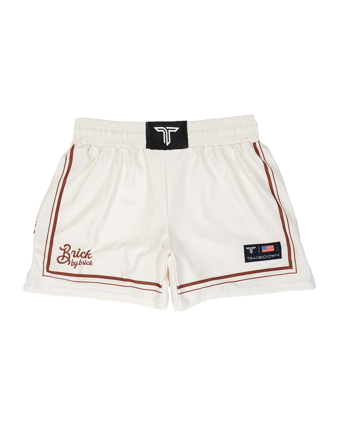 Youth Brick By Brick Fight Shorts - Vintage White – Takedown