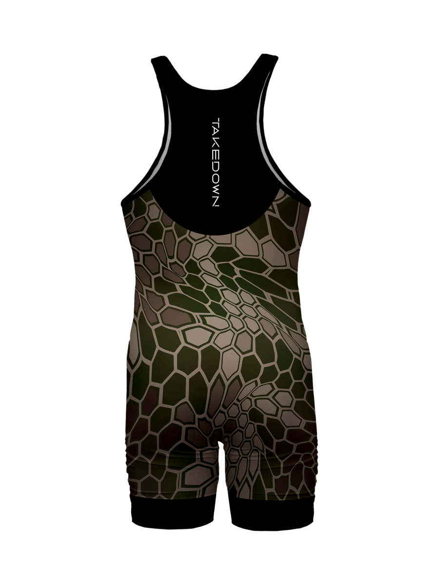 Hex Camo Wrestling Singlet Takedown Sportswear