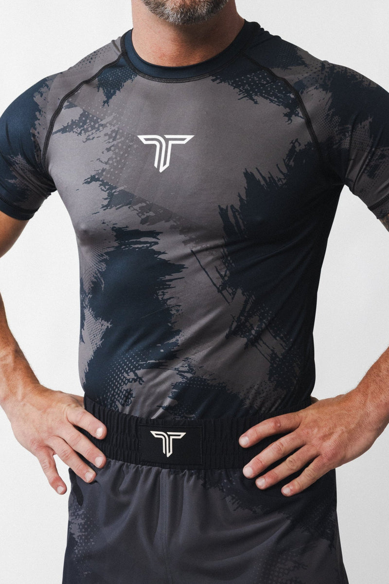 Kaos Camo Short-Sleeve Rashguard - Pirate Black