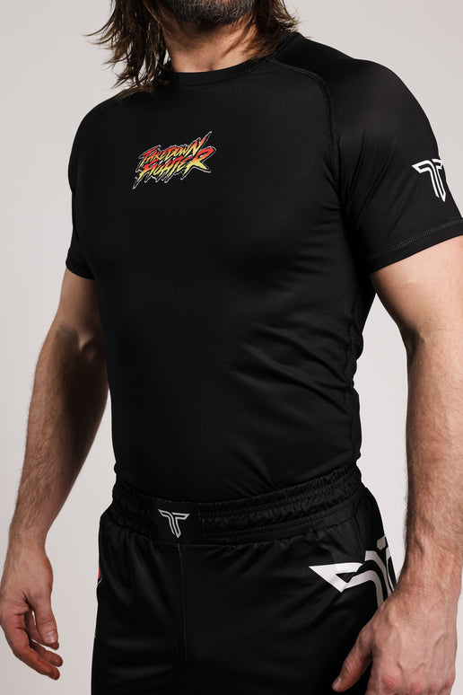 Takedown Fighter Short-Sleeve Rashguard - Black