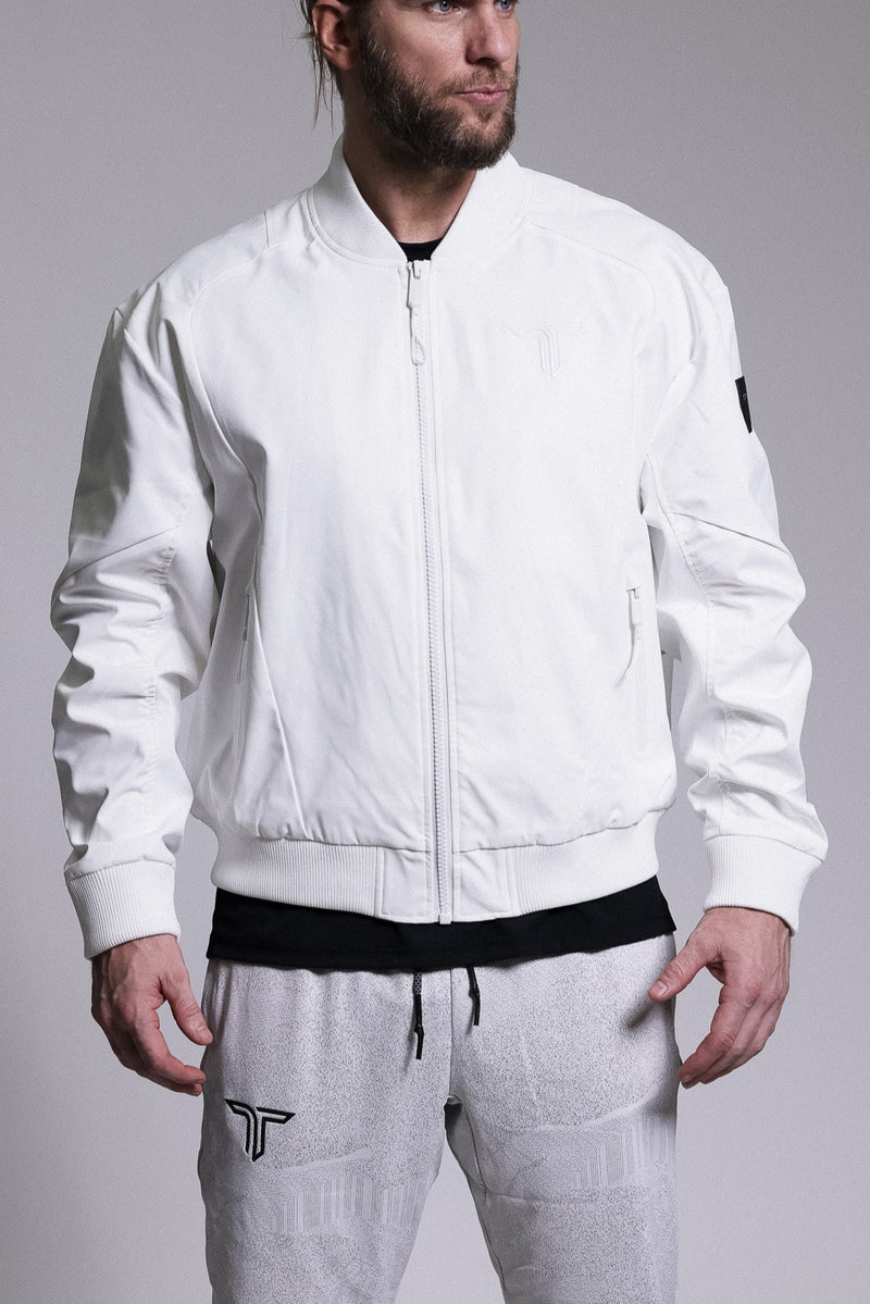 The Oversized Bomber Jacket - White