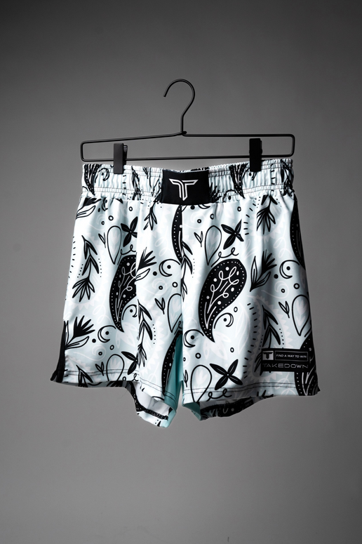 Youth Bandana Fight Shorts - Ice