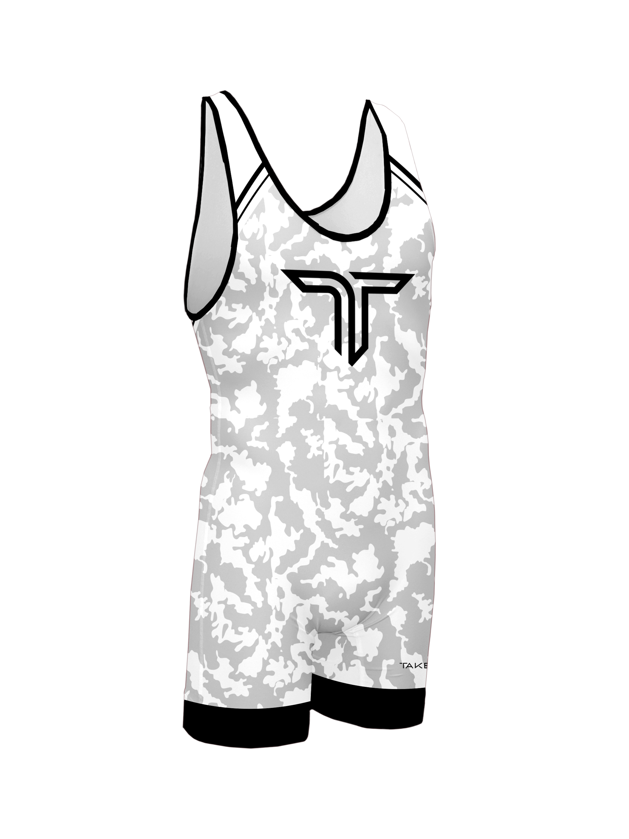 White Camo Wrestling Singlet Takedown Sportswear