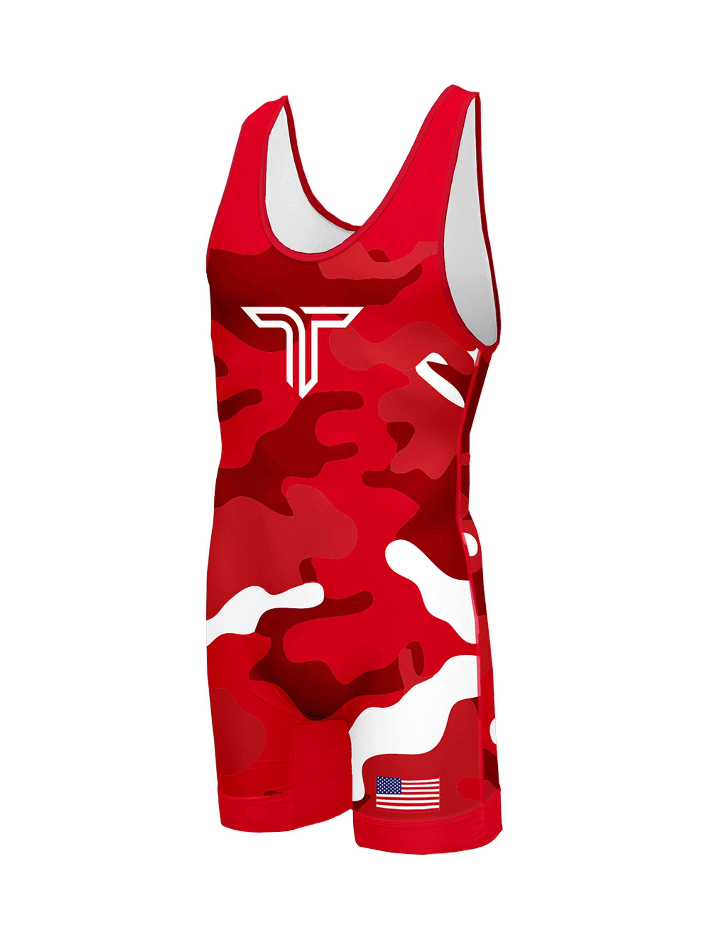 Camo top wrestling singlet