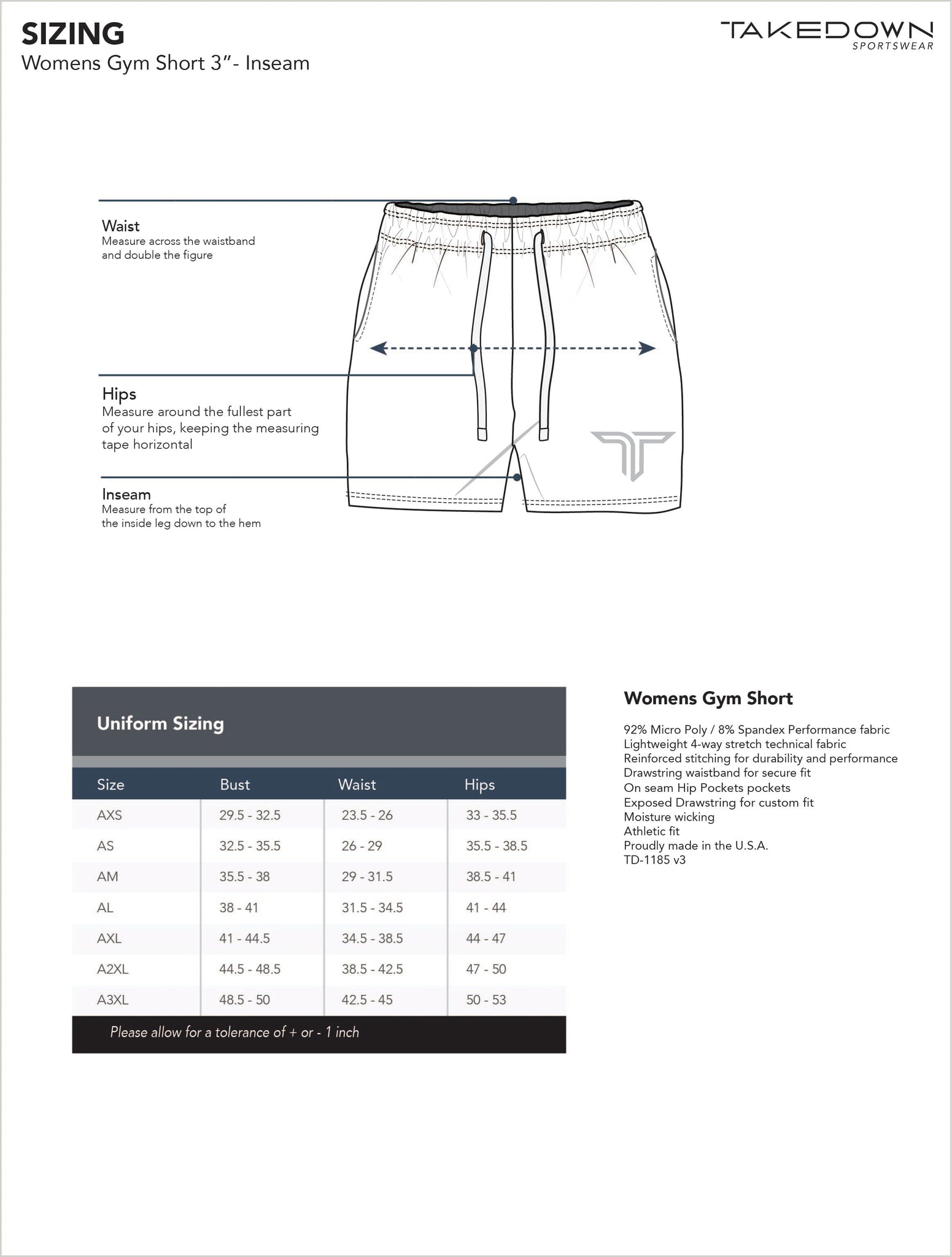 Raven Black Core Women's Gym Shorts (3" Inseam)